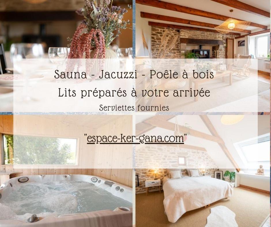 Ker Gana Sauna, Jacuzzi, Poele A Bois Plourin  Extérieur photo